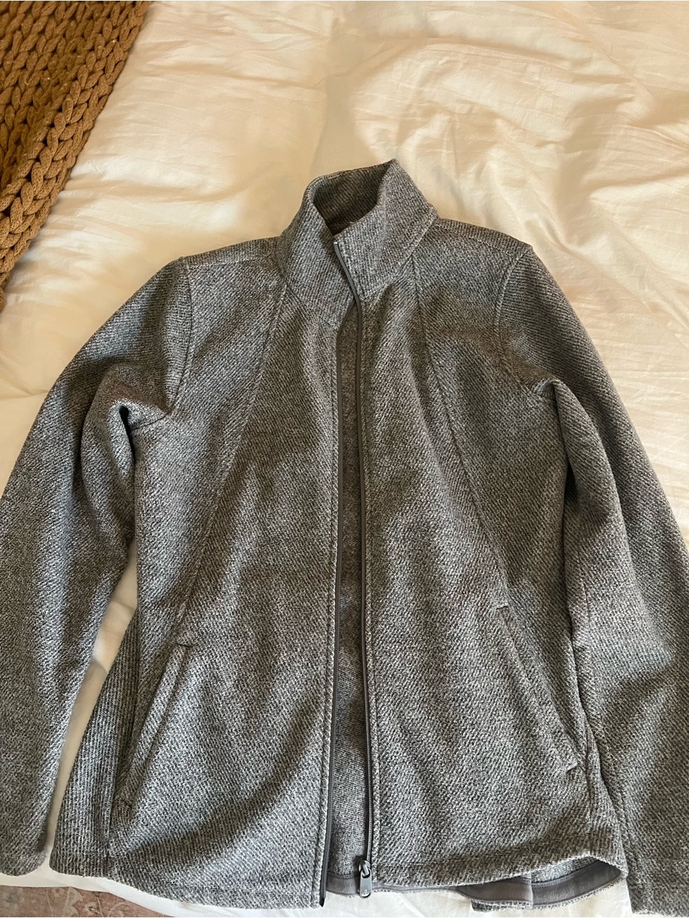 Athleta Gray Full-Zip Women's Jacket